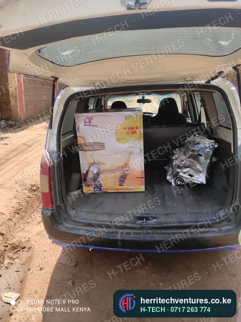 A compact cooking oil ATM loaded for delivery, March 2022