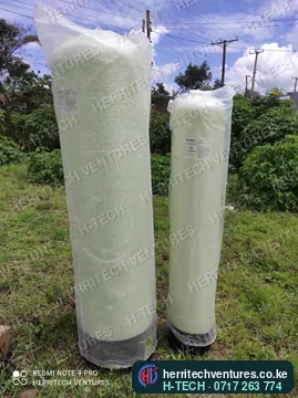 FRP pressure vessels for the softener and carbon filter stages, December 2021
