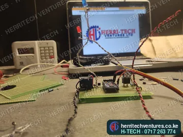 Prototyping controller electronics in our workshop, June 2022