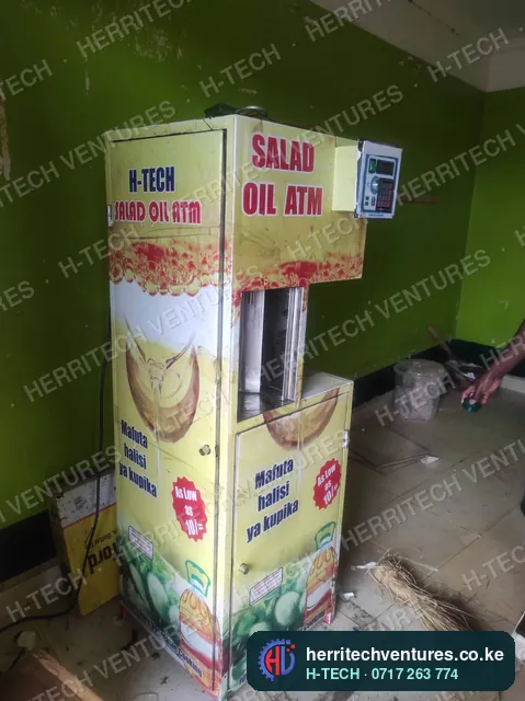 An H-TECH salad oil ATM installed, October 2022