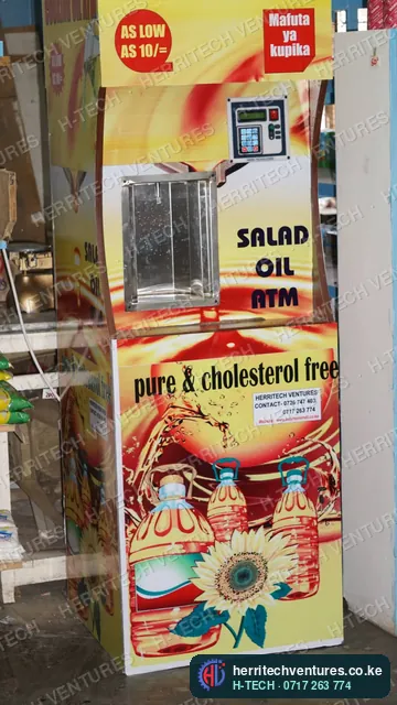 The salad oil ATM selling between supermarket shelves, January 2019