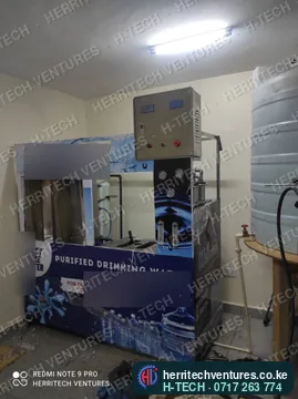 Installing the RO refilling station inside the shop, December 2021