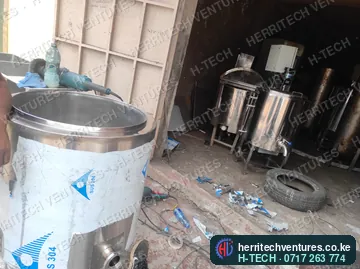 Milk pasteurizers in progress in our workshop, August 2024