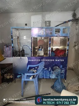 The walk-in refilling station installed in the customer's shop, January 2022