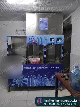 A water refilling station installed in a shop, June 2022