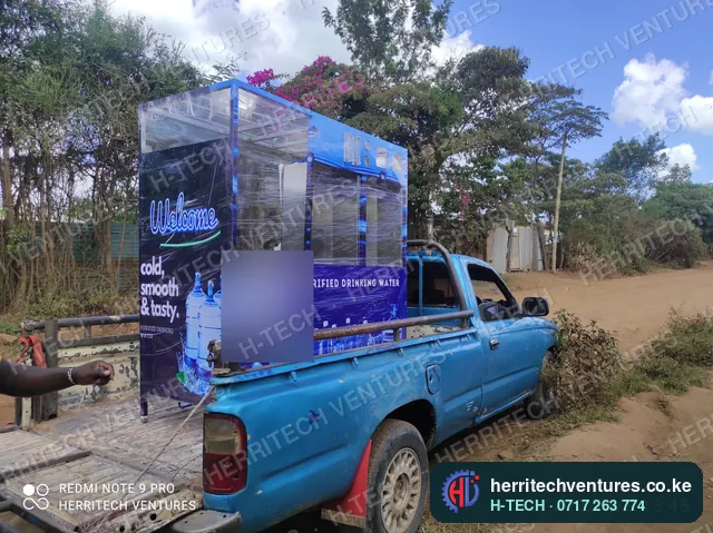 The refilling station loaded for delivery, January 2022