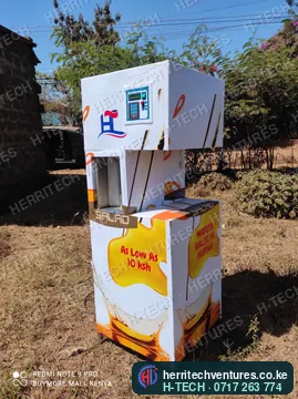 A white H-TECH Salad oil ATM, finished, March 2022