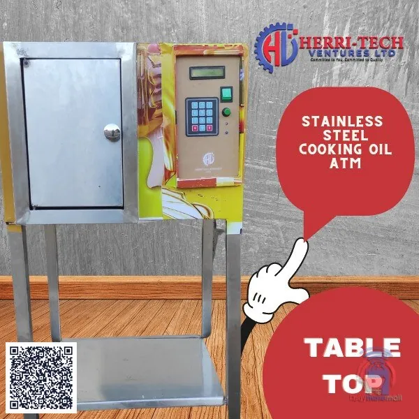 Table Top cooking oil vending machine (stainless steel) price in Kenya